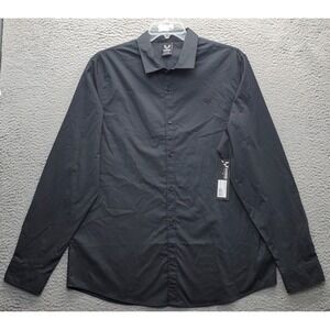 MESSI Collection Shirt Mens XL Black Regular Fit Long Sleeve Collared Button Up
